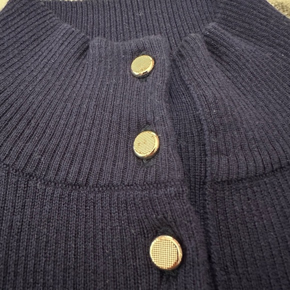 Frame Denim Mock / Turtle Neck Ribbed Sleeveless Top in Navy Blue Size XS - Picture 6 of 17